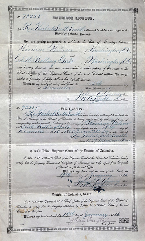 Wilson marriage license