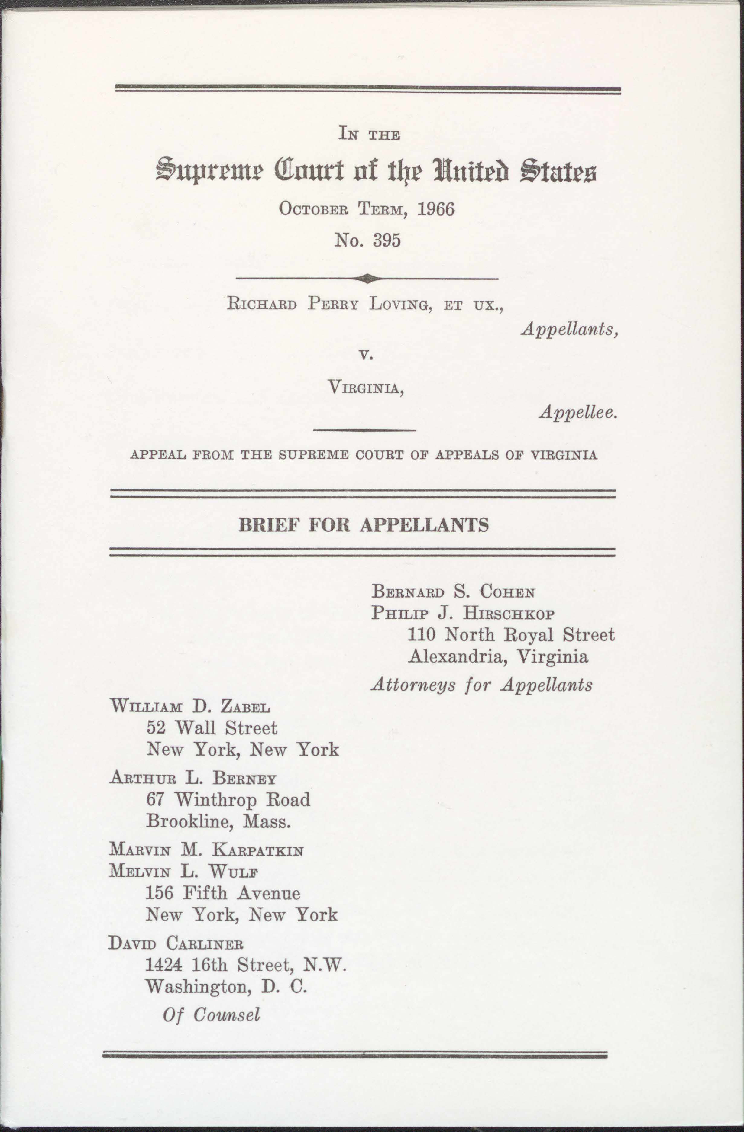 The Right to Love Loving v. Virginia and the American Civil Liberties