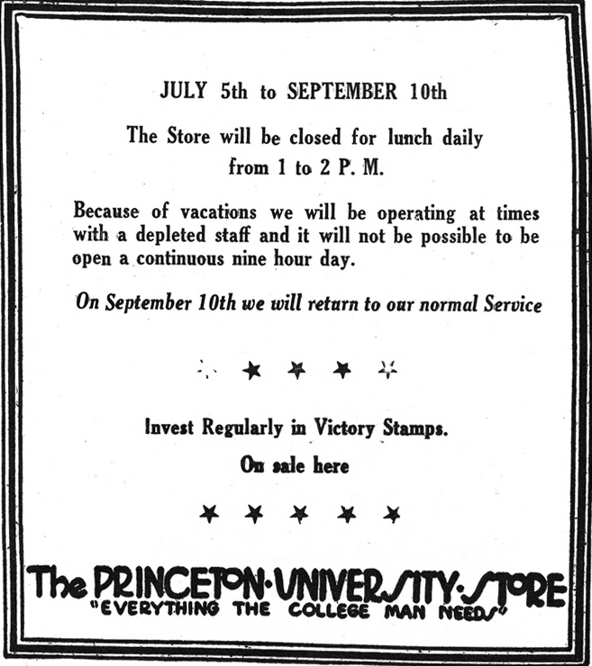 This Week in Princeton History for July 511 University Archives